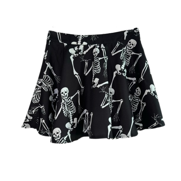 SHEIN High Waist Skeleton Print Punk Skirt - Picture 2 of 9